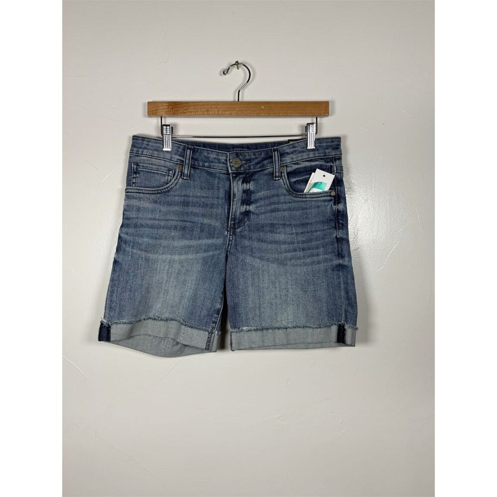 Kut from the Kloth Lonnie Cuffed Denim Boyfriend Shorts Szie 6
